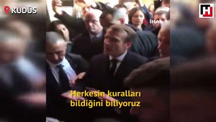 Fransa Cumhurbaşkanı Macron, İsrail polisi ile tartıştı