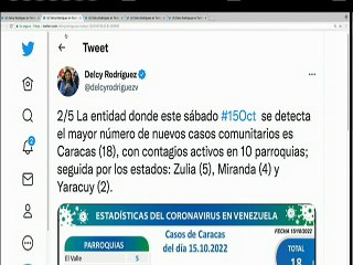 COVID-19 | Venezuela registró 38 nuevos casos 32 comunitarios, 6 importados y 538.926 recuperados