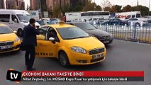 Ekonomi Bakanı, Expo Fuarı'na yetişmek için taksiye bindi