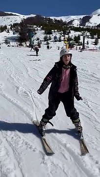 Skier Loses Control and Collides with Another Skier
