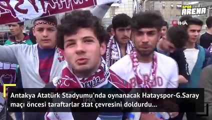 Hataylı futbolseverler maç saatini bekliyor!