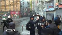 Galatasaray Lisesi önünde HDP'li gruba polis müdahalesi