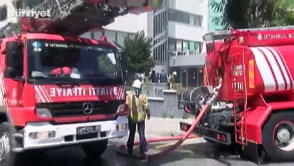 Gayrettepe'de trafoda patlama sonrası yangın çıktı