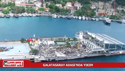 Galatasaray Adası'nda yıkım