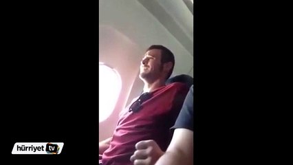 İlk defa uçağa binen gencin komik halleri