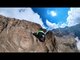 Man Soars Through the Sky While Flying With Wingsuit