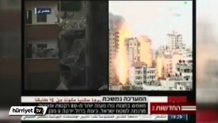 İsrail onbir katlı apartmanı vurdu