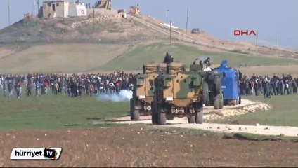 Kobani'ye geçmek isteyenlere müdahale