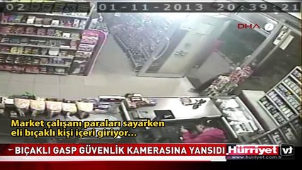 BIÇAKLI GASP GÜVENLİK KAMERASINA YANSIDI