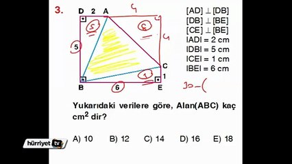 GEOMETRİ SORULARININ ÇÖZÜMLERİ