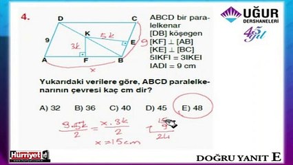 GEOMETRİ SORULARININ ÇÖZÜMLERİ