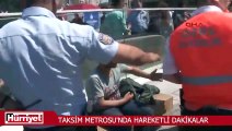 Taksim Metrosunda yürüyen merdivenlere kolu sıkıştı