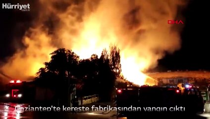 Gaziantep'te kereste fabrikasından yangın çıktı