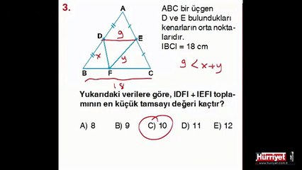GEOMETRİ SORULARININ ÇÖZÜMLERİ