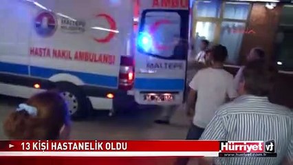 TAKSİM'DEKİ AKŞAM MÜDAHALESİ 13 KİŞİ HASTANEYE GETİRİLDİ