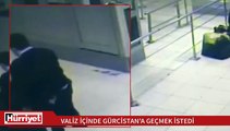 Valize girerek Gürcistan'a geçmek isteyen kişi yakalandı