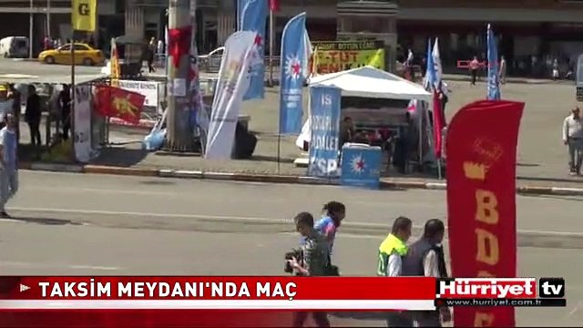TAKSİM MEYDANI'NDA MAÇ! GEZİ PARKI PROTESTOSU