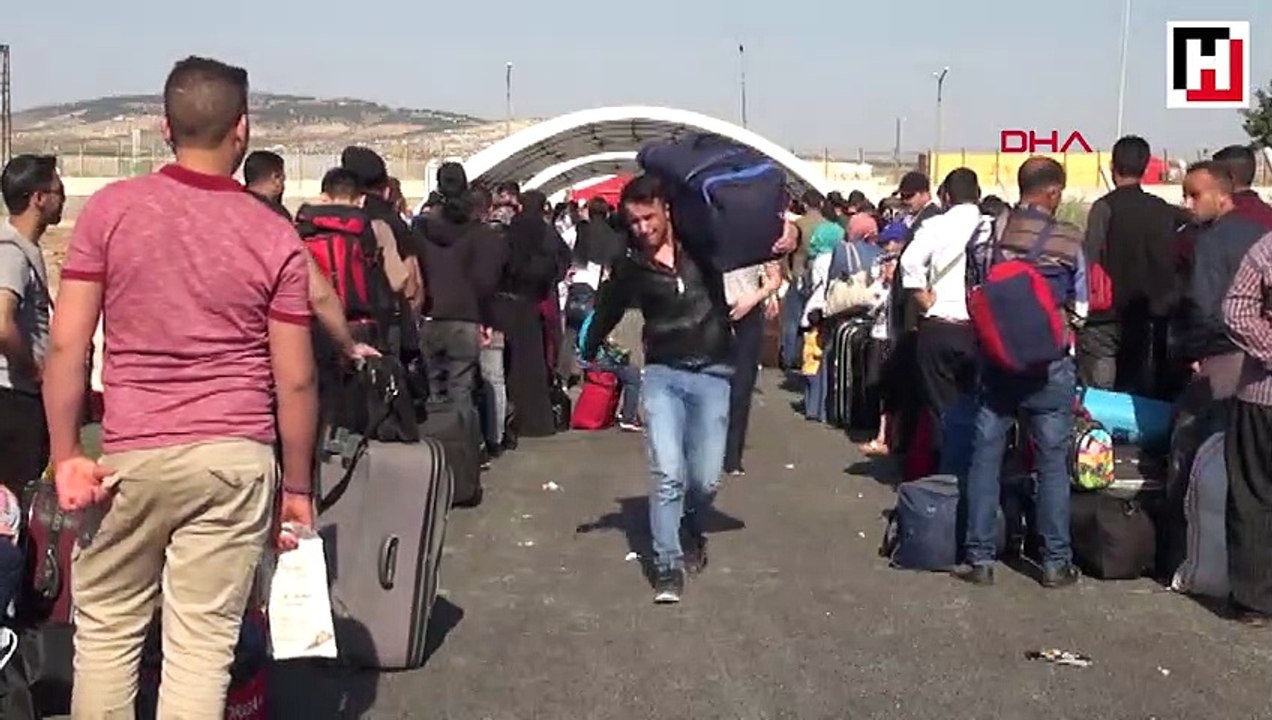 Kilis'te, Suriyelilerin bayram geçişleri sürüyor