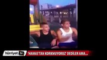 Hamas'tan korkmuyorum diyen gençler siren duyunca...