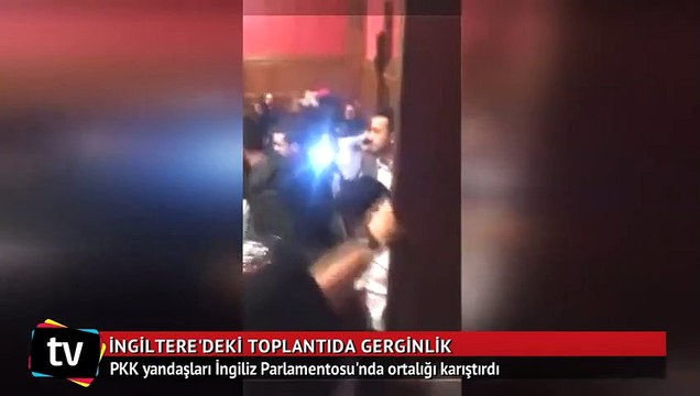 PKK yandaşları İngiliz Parlamentosu'nda ortalığı karıştırdı
