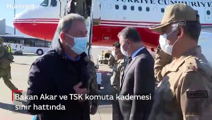 Bakan Akar ve TSK komuta kademesi sınır hattında