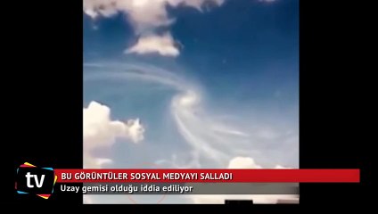 Uzay gemisi olduğu iddia edilen bu görüntüler sosyal medyayı salladı