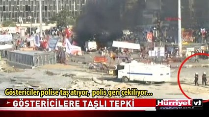 POLİSE TAŞ ATANLARA BÖYLE KARŞILIK VERDİLER