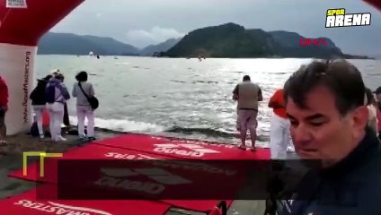 Yüzme yarışında olay