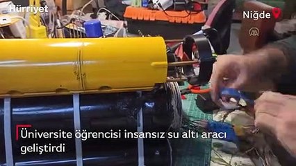 Niğde'de üniversite öğrencisi insansız su altı aracı geliştirdi