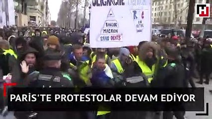 Paris'te protestolar devam ediyor