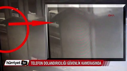 Zonguldak'taki telefon dolandırıcılığı güvenlik kamerasında
