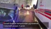 Tunceli'de feci kaza! Otomobiller kafa kafaya çarpıştı