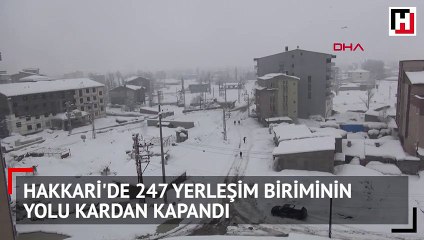 Hakkari'de 247 yerleşim biriminin yolu kardan kapandı