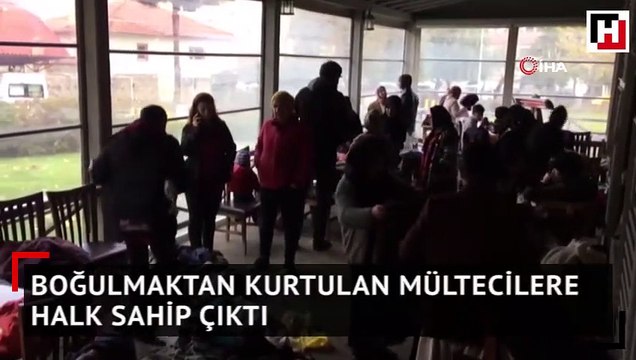 Boğulmaktan kurtulan mültecilere halk sahip çıktı