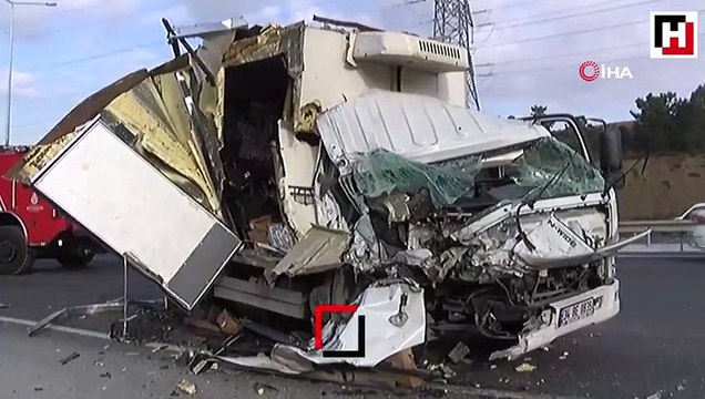 Kemerburgaz-Hasdal yolunda trafiği kilitleyen kaza