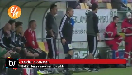 Tarihi skandal! Hakemler sahaya sarhoş çıktı