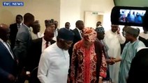 Moment Tinubu Arrives For Meeting With APC Governors, NWC Members