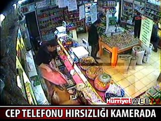 CEP TELEFONU HIRSIZLIĞI GÜVENLİK KAMERASINDA