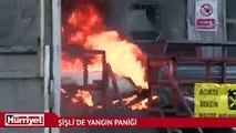 Şişli’de hastane ek bina inşaatında korkutan yangın