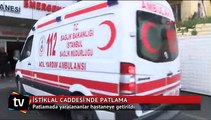 Patlamada yaralananlar hastaneye getirildi