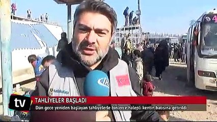 Halep'te tahliyeler yeniden başladı
