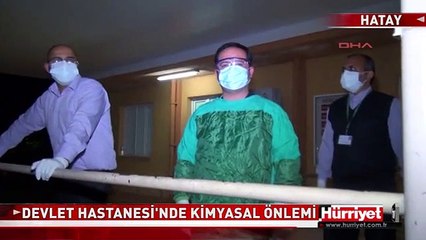 REYHANLI DEVLET HASTANESİ'NDE KİMYASAL ÖNLEMİ