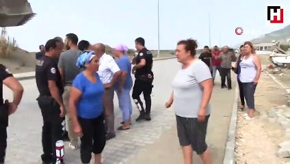 Hatay'da görüntü kirliliği oluşturan yapıların yıkımında arbede