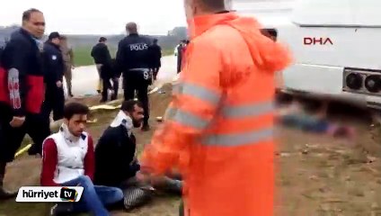 Hatay’da midibüs devrildi