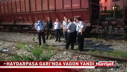 HAYDARPAŞA GARI'NDA VAGON YANDI