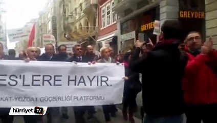 Taksim'de "HES’lere HAYIR" yürüyüşü