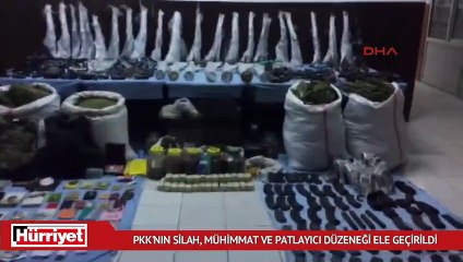 Hakkari'de PKK'nın silah, mühimmat ve patlayıcı düzeneği ele geçirildi