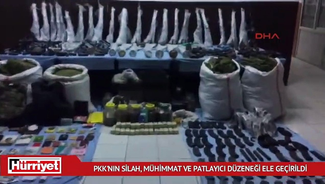 Hakkari'de PKK'nın silah, mühimmat ve patlayıcı düzeneği ele geçirildi