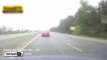 Rusya’da arkadaşına hava atan sürücü araçla takla attı