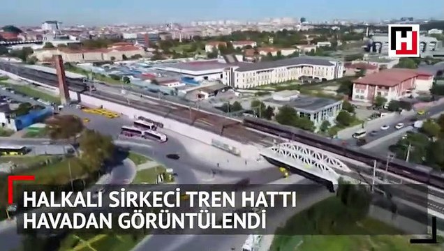 Halkalı Sirkeci tren hattı inşaatında son durum havadan görüntülendi